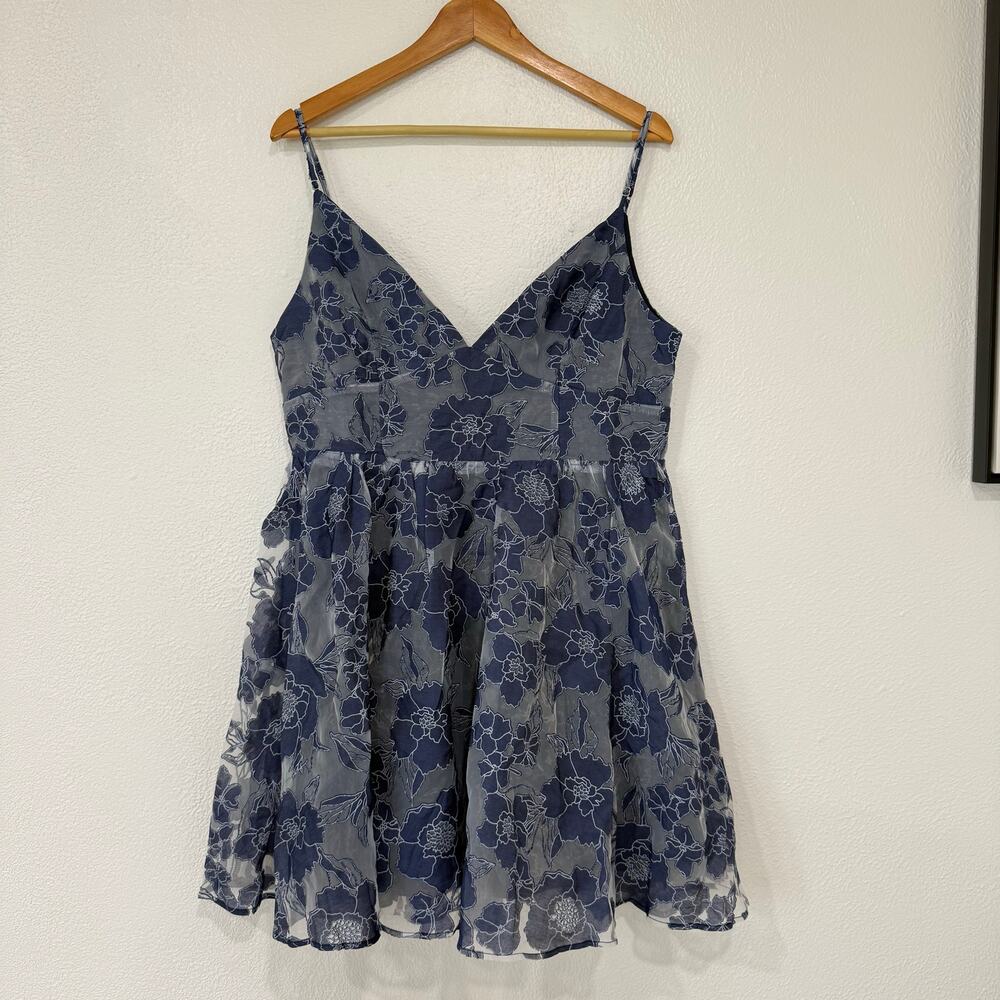Lulu's Blue Floral Mini Dress - Picture 2 of 8